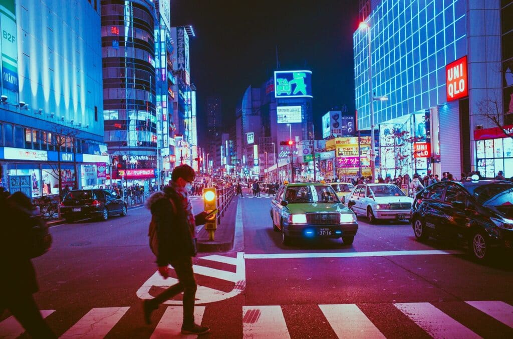 Travailleur rue japonaise