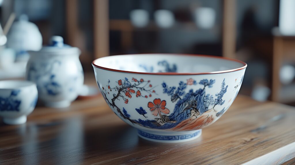 Bol à riz réalisé avec la technique de la céramique yakimono